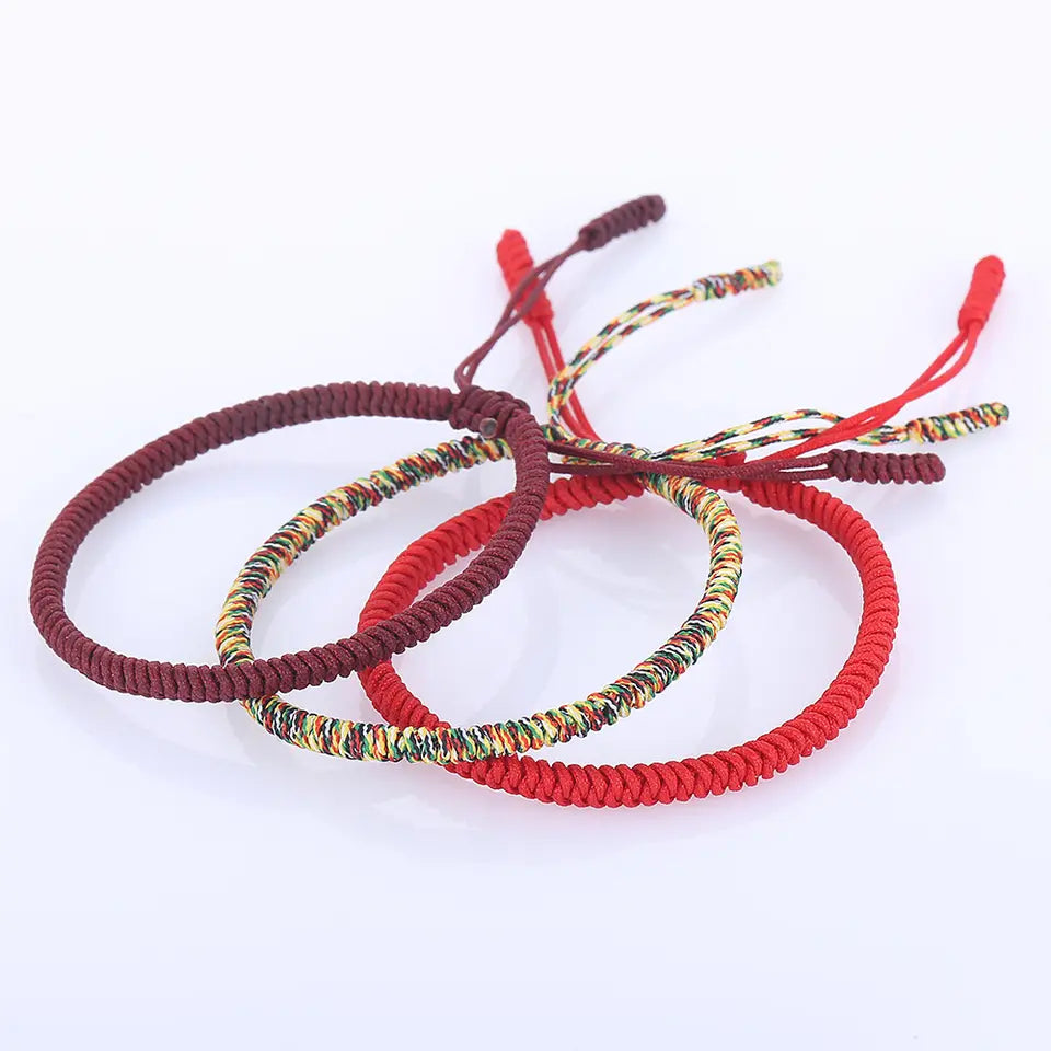 Luck, Protection, Fortune – Tibetan Buddhist Knot Rope Bracelet