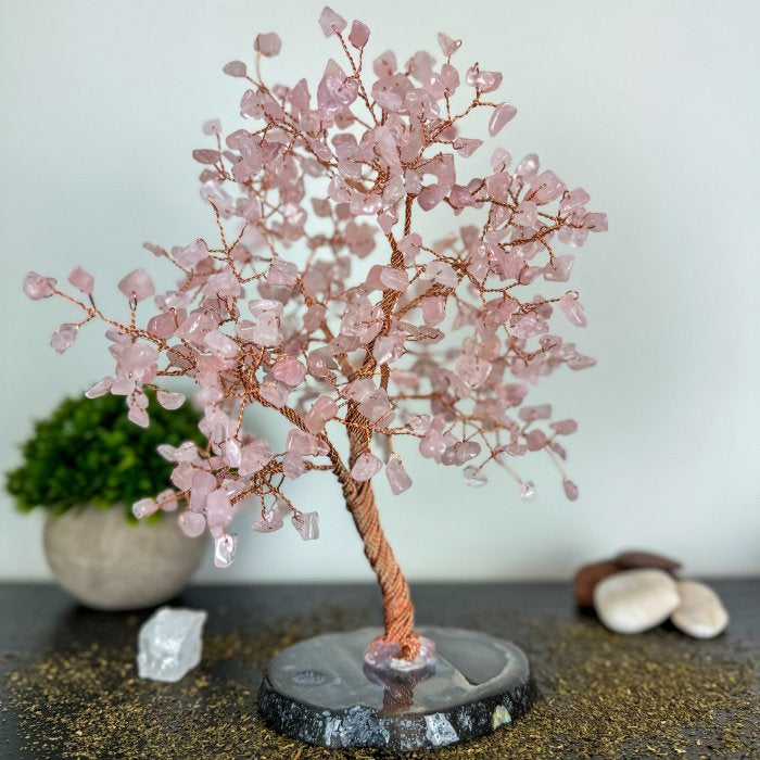 Nurturing Love – Rose Quartz Crystal Tree of Life