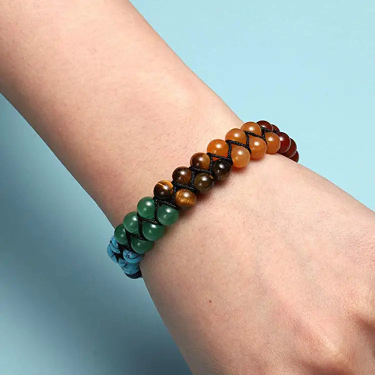Balance, Harmony, Growth – 7 Chakra Double-Layer Bracelet