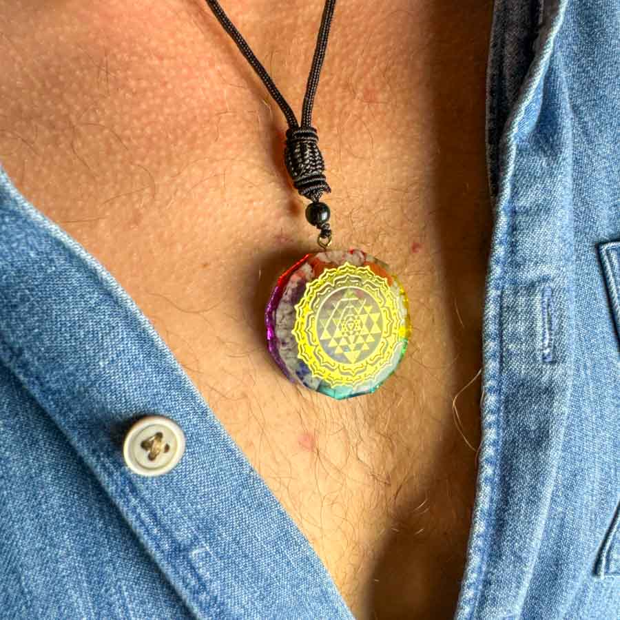 Protection, Harmony, Growth – 7 Chakra Orgonite Necklace