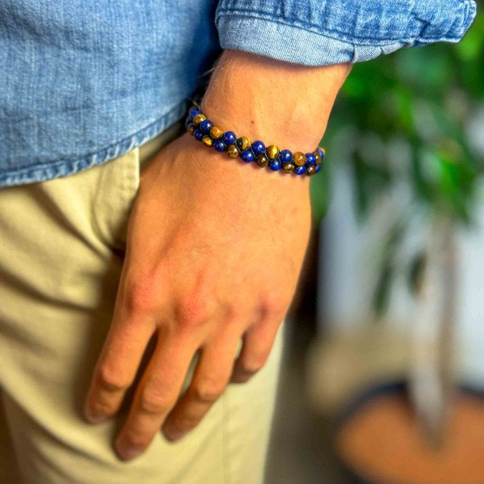 Wisdom, Courage, Focus – Lapis Lazuli Tiger Eye Bracelet