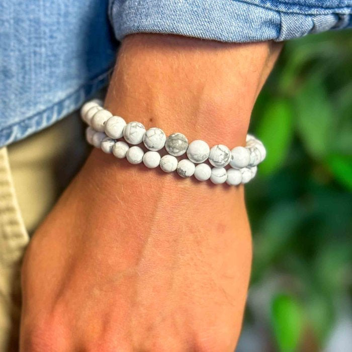 Peace, Tranquility, Mindfulness – White Turquoise Bracelet