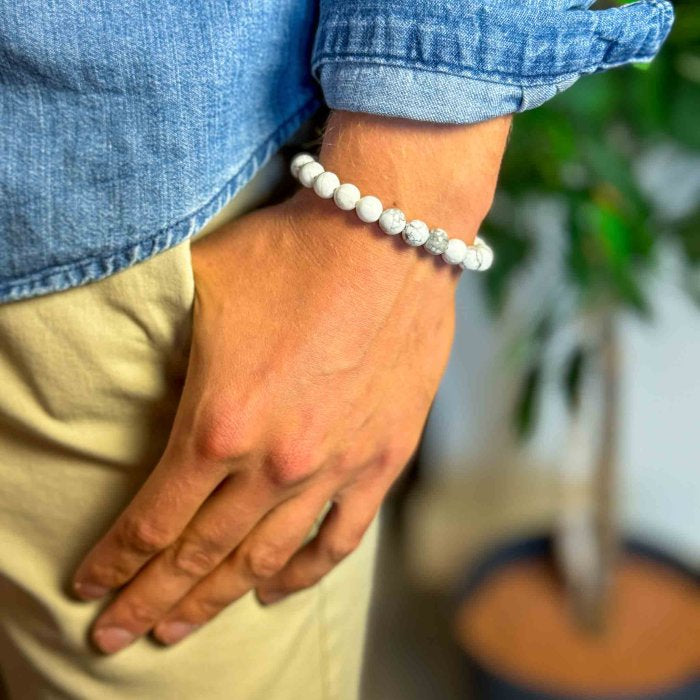 Peace, Tranquility, Mindfulness – White Turquoise Bracelet