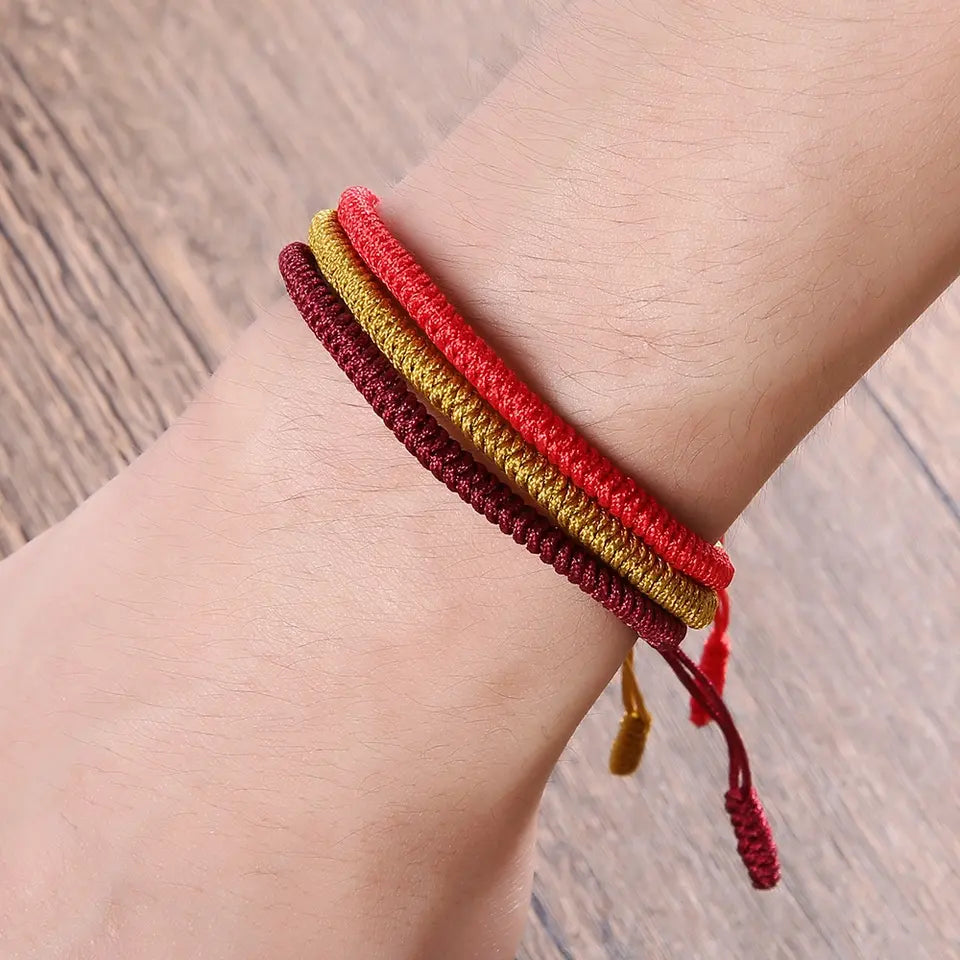 Luck, Protection, Fortune – Tibetan Buddhist Knot Rope Bracelet