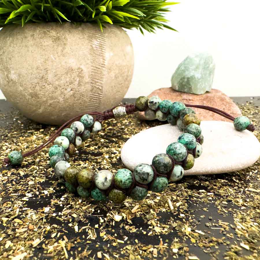 Transformation, Self-Expression, Intuition – African Turquoise Bracelet