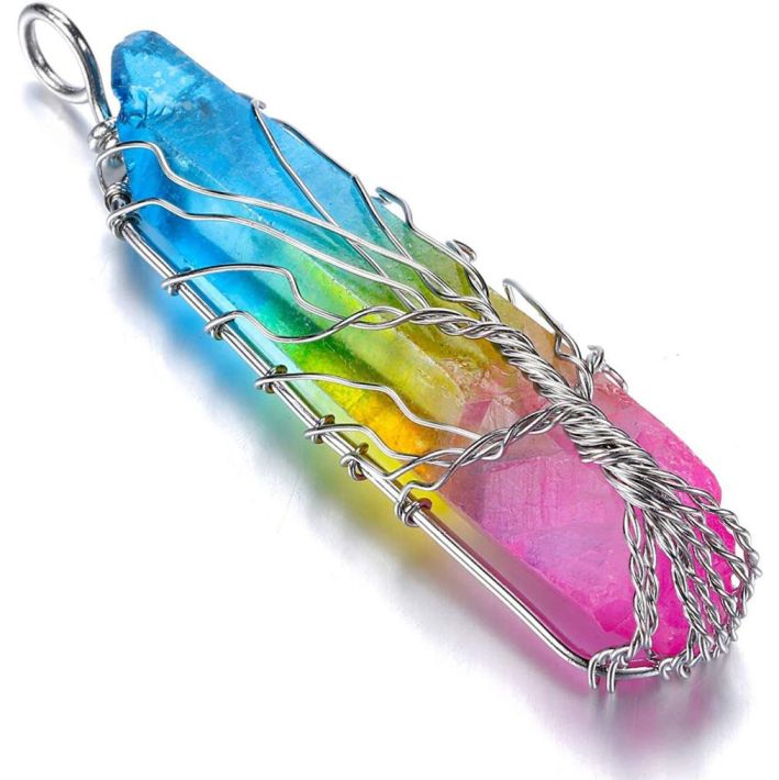Growth, Discovery, Wonder – Tree of Life Rainbow Crystal Necklace